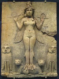 Ishtar from Babylonia British_Museum_Queen_of_the_Night from Wikipedia
