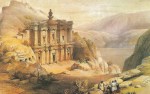 the monastery by david roberts petra jordan&nbsp;postcard